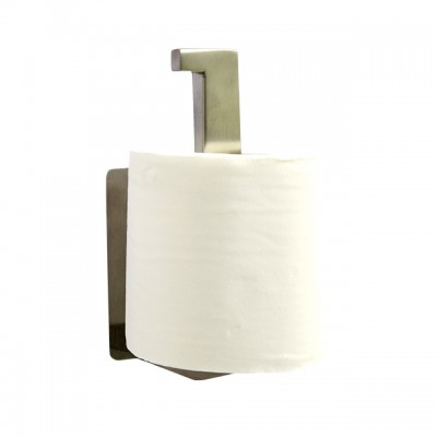 Horizontal mounting self adhesive 304 stainless steel toilet roll paper towel holder